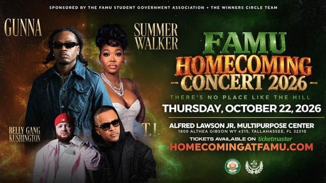 FAMU Homecoming Concert tickets at FAMU Al Lawson Multipurpose Center & Teaching Gymnasium, Tallahassee