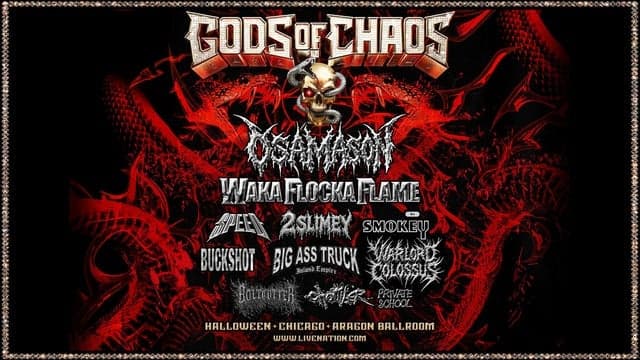Gods of Chaos Halloween: OsamaSon, Waka Flocka Flame & 2slimey tickets at Byline Bank Aragon Ballroom, Chicago